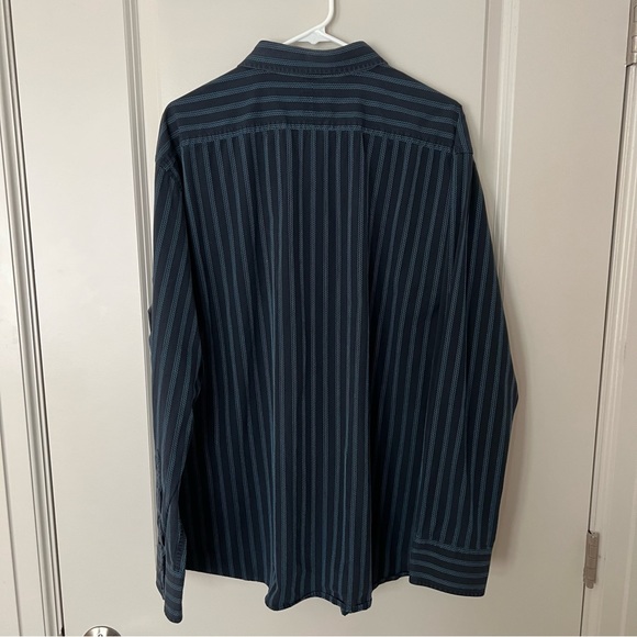 Gap mens long sleeve striped button down shirt | size 2XL - Picture 8 of 9
